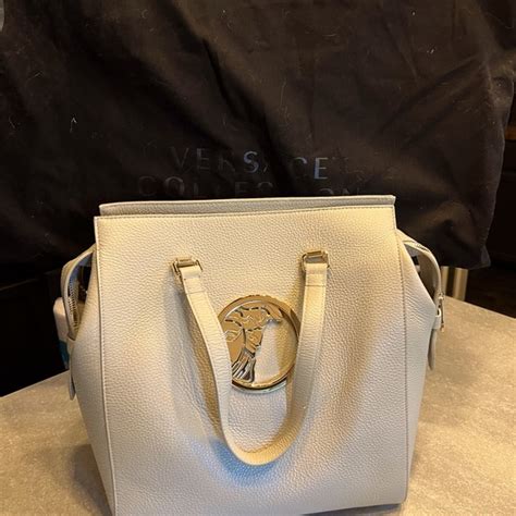 versace collection vitello stampa alce|versace collection borsa shoulder vitello stampa alice white.